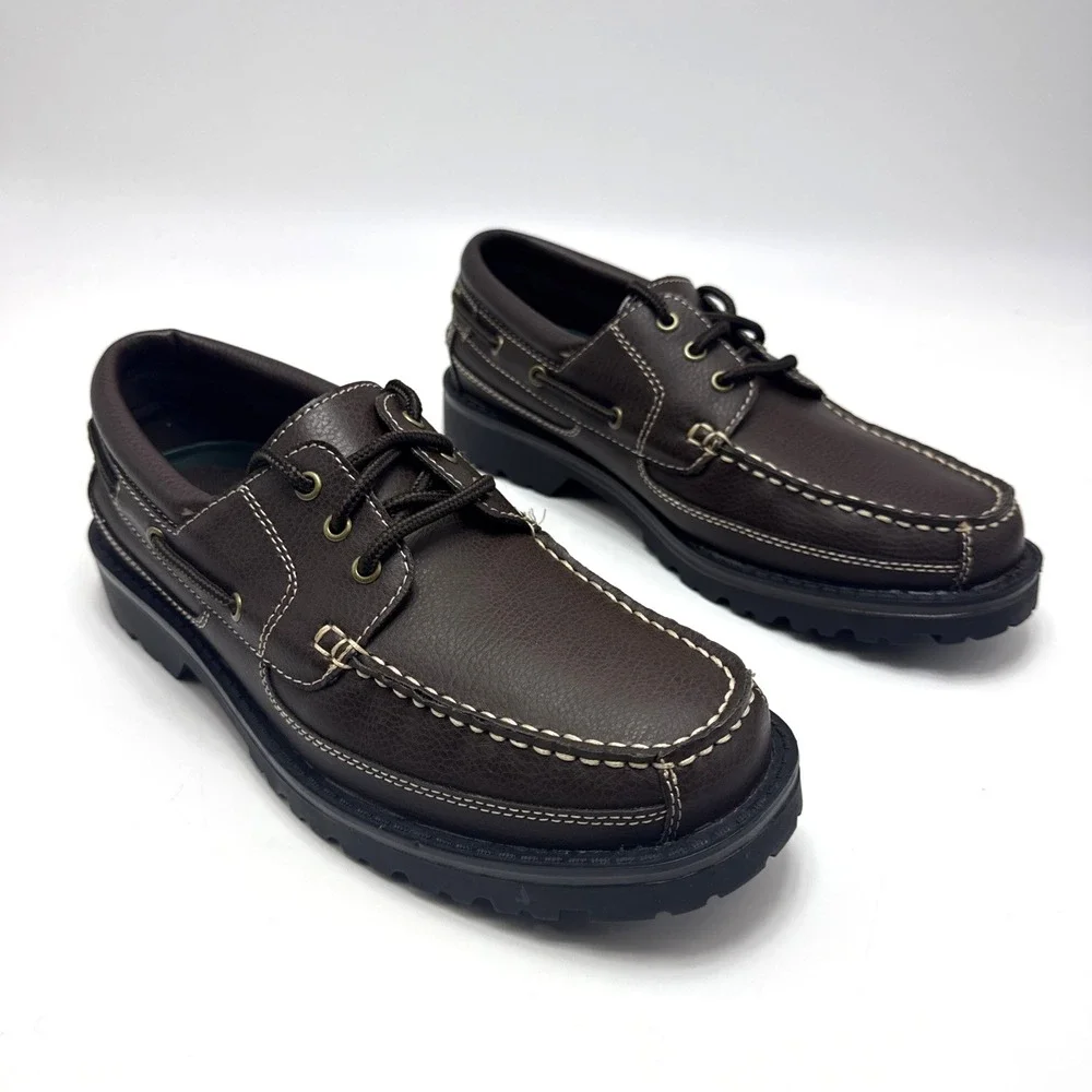 G.H. Bass Eagan Brown Boat Shoes 1660-200 Men's Size 7.5 M